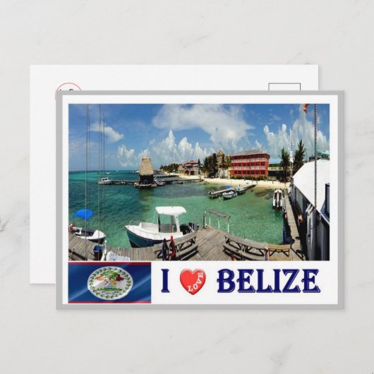Belize - I Love - Briefkaart (Voorkant / Achterkant)