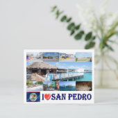 Belize - I Love San Pedro - Briefkaart (Staand voorkant)