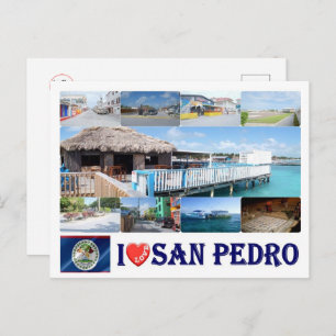 Belize - I Love San Pedro - Briefkaart