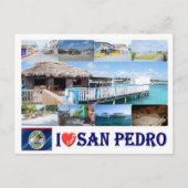 Belize - I Love San Pedro - Briefkaart (Voorkant)