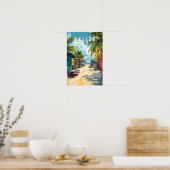 Belize Illustratie Reis Kunst Vintage Poster (Keuken)