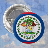 Belize knop, patriottische Belizean Flag mode Ronde Button 3,2 Cm