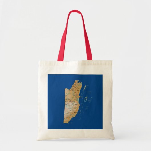 Belize Map Bag Tote Bag (Voorkant)