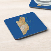 Belize Map Onderzetter (Linkerzijde)