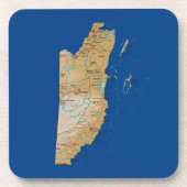 Belize Map Onderzetter (Voorkant)