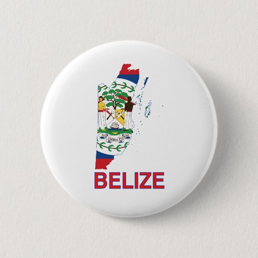 Belize Map Ronde Button 5,7 Cm (Voorkant)