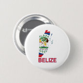Belize Map Ronde Button 5,7 Cm (Voorkant /achterkant)