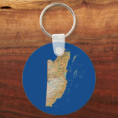 Belize Map Sleutelhanger (Voorkant)