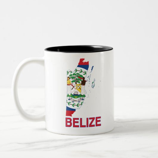 Belize Map Tweekleurige Koffiemok (Links)