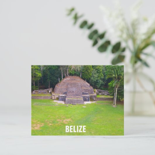Belize Mayan Ruins Caracol Travel Photo Briefkaart (Staand voorkant)