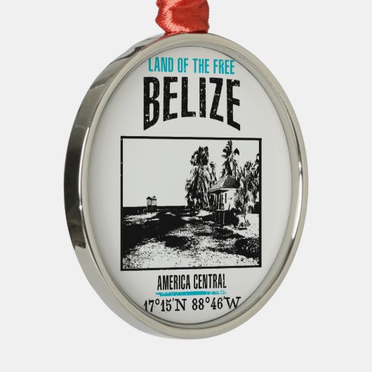 Belize Metalen Ornament (Rechts)
