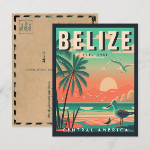 Belize Midden-Amerika  Tropische jaren 1950 Briefkaart