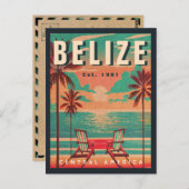 Belize Midden-Amerika Tropische jaren 1950 Briefkaart (Voorkant / Achterkant)