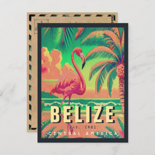 Belize Midden-Amerika  Tropische jaren 1950 Briefkaart (Voorkant / Achterkant)
