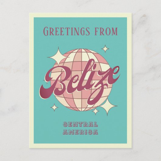 Belize Midden-Amerika vakantie Retro Briefkaart (Voorkant)