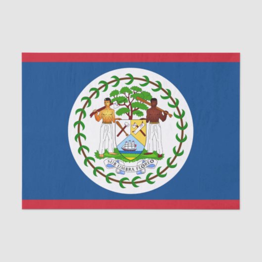 Belize mode decor, Belize Vlag tissuepapier (Voorkant)