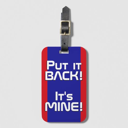 Belize National Flag Funny Patriotic Bagagelabel (Voorkant (verticaal))