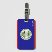 Belize National Flag Patriotic Bagagelabel (Voorkant (verticaal))