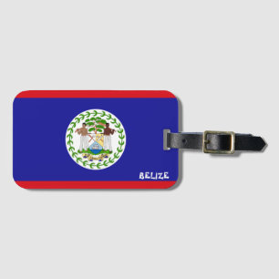 Belize National Flag Patriotic Bagagelabel