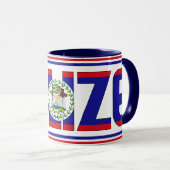 Belize National Flag Patriotic Coffee Mok (Voorkant rechts)