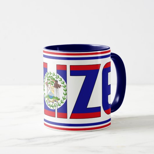 Belize National Flag Patriotic Coffee Mok (Voorkant rechts)