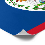 Belize National World Flag Poster (Hoek)