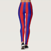 Belize nationale vlag kleuren verticale strips leggings (Achterkant)
