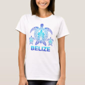 Belize Ocean Blue Zee Turtle Souvenirs T-shirt (Voorkant)