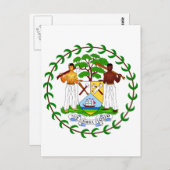 Belize officieel symbool voor wapenheraldry briefkaart (Voorkant / Achterkant)