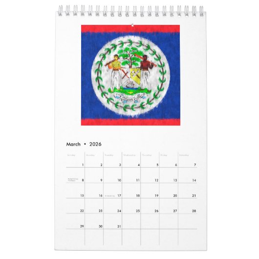 Belize Oil Painting Drawing Kalender (Mar 2026)