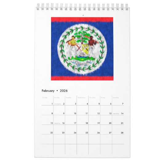 Belize Oil Painting Drawing Kalender (Feb 2026)
