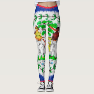 Belize Oil Painting Drawing Leggings