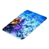 Belize! Paarse Zeeen Fan Premium Magnet Magneet (Linkerzijde)