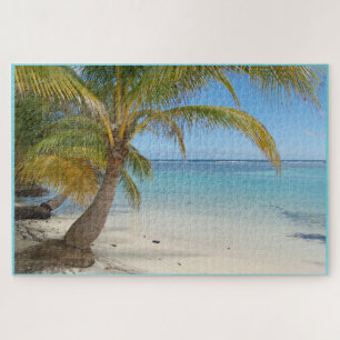 Belize Palm Tree Beach Caribische Oceaan Zeegezich Legpuzzel