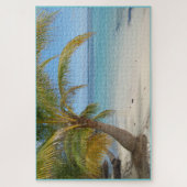 Belize Palm Tree Beach Caribische Oceaan Zeegezich Legpuzzel (Verticaal)