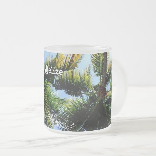 Belize Palm Trees Matglas Koffiemok (Voorkant rechts)