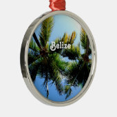Belize Palm Trees Metalen Ornament (Rechts)
