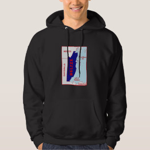 Belize Politieke kaart in vlag kleuren. Buurland c Hoodie