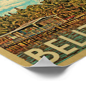 Belize Poster Vintage Travel Poster Caribisch gebi (Hoek)