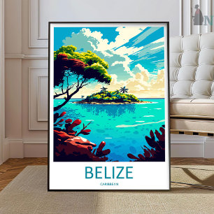Belize Reisprint Muur Kunst Belize Muur Hanging  Poster