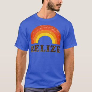 Belize Retro  Rainbow Vacation Souvenir T-shirt