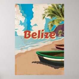 Belize Retro reisposter Poster