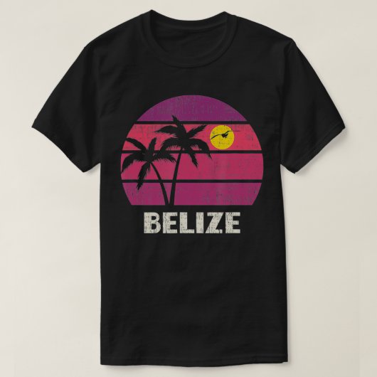 Belize Retro Surfer Beach  Sunset Love T-shirt (Design voorkant)