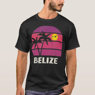 Belize Retro Surfer Beach  Sunset Love T-shirt
