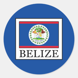 Belize Ronde Sticker