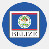 Belize Ronde Sticker (Voorkant)