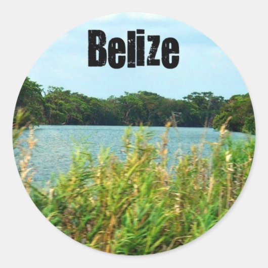 Belize Ronde Sticker (Voorkant)