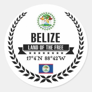 Belize Ronde Sticker
