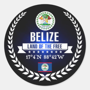 Belize Ronde Sticker