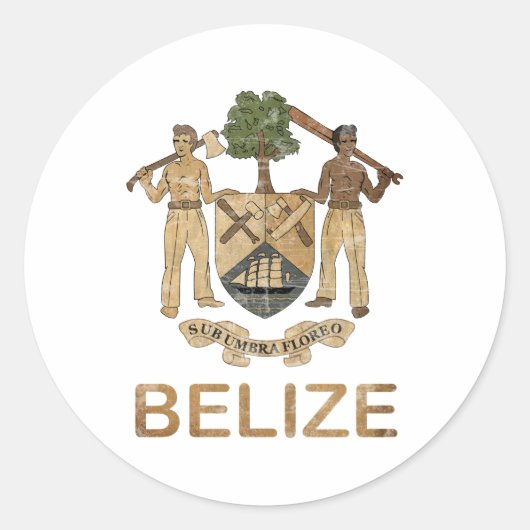  Belize Ronde Sticker (Voorkant)
